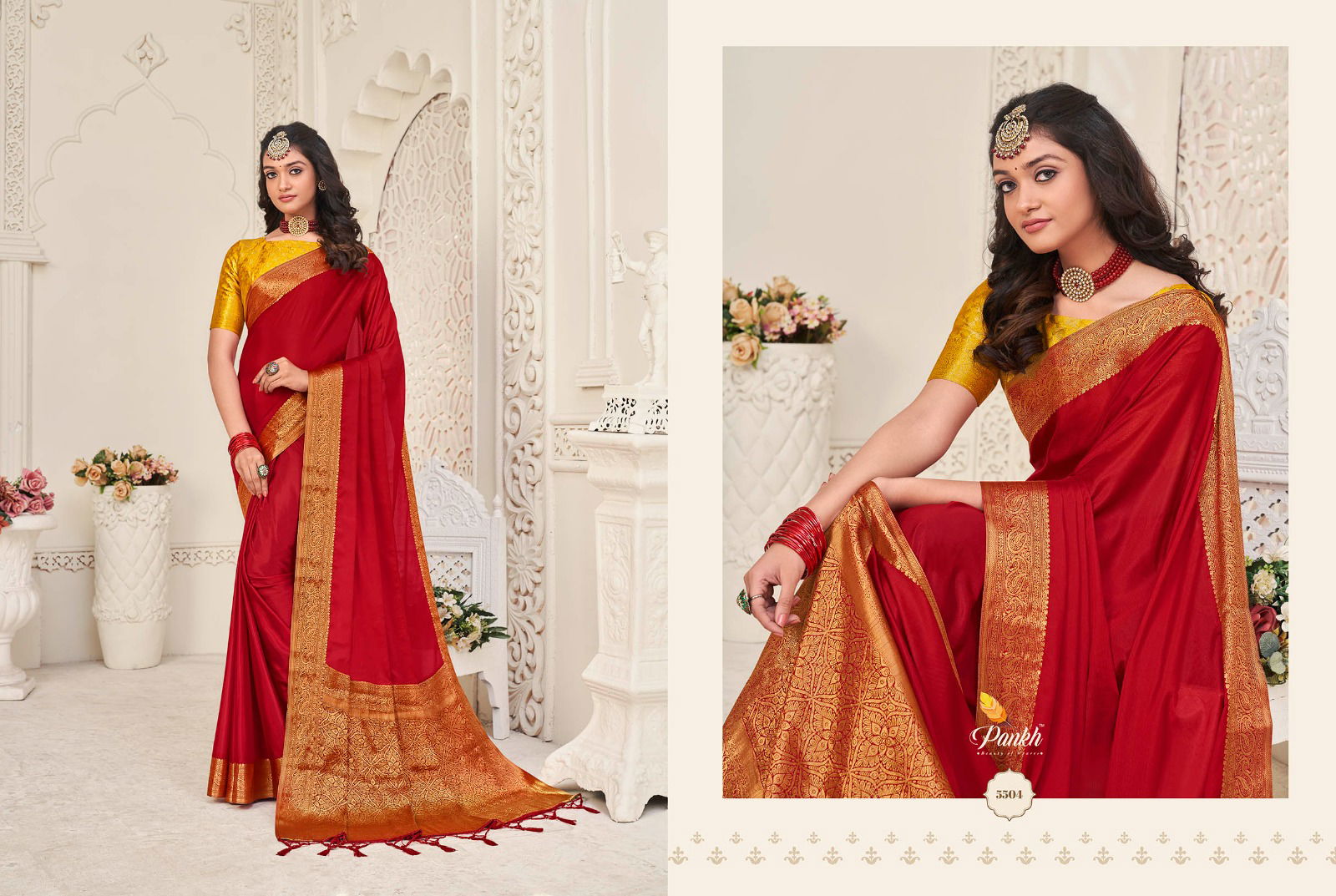 Alora Silk By Pankh 5501-5510 Party Wear Sarees Catalog